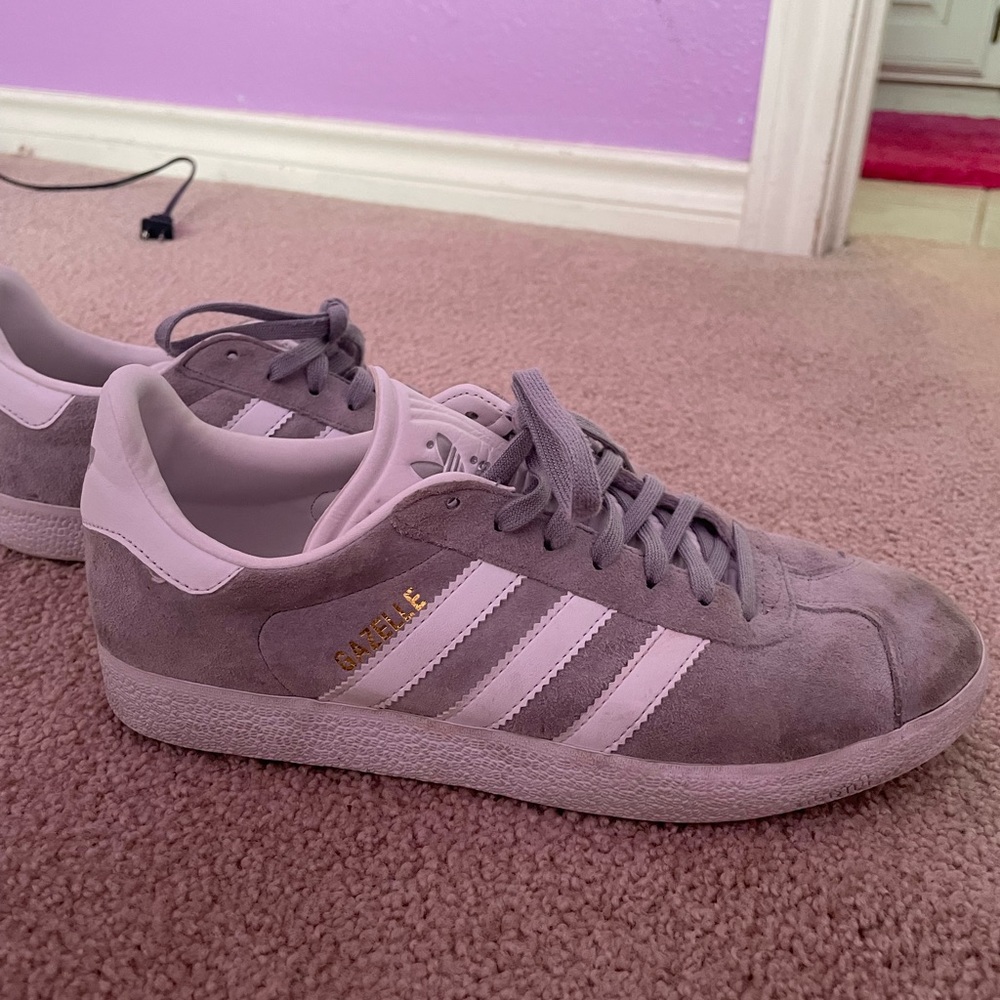 Grey Adidas Gazelles